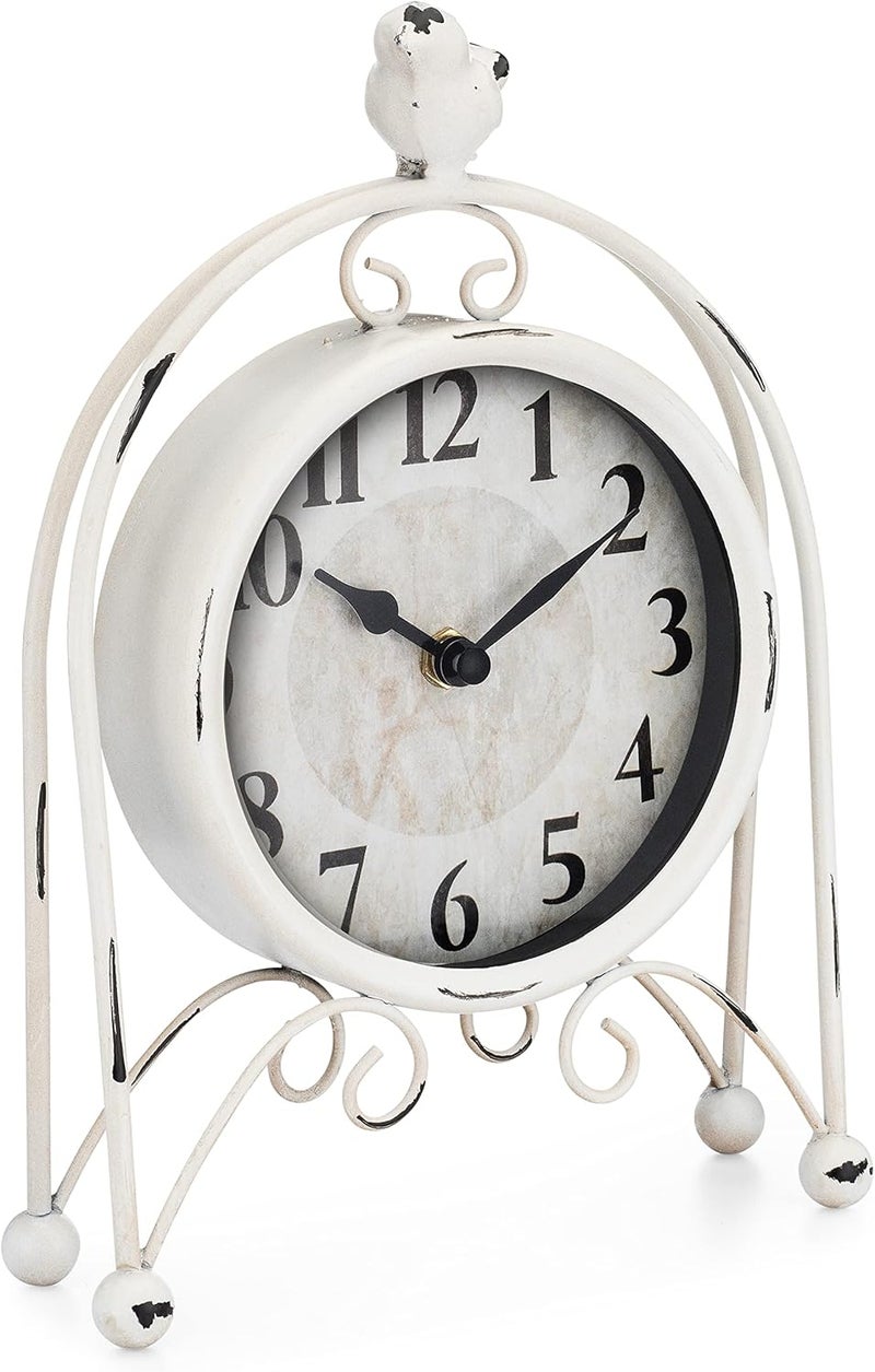 Westclox Vintage Style Analog QA Metal Bird Table Clock  Stylish and Unique Timekeeping - Image 2