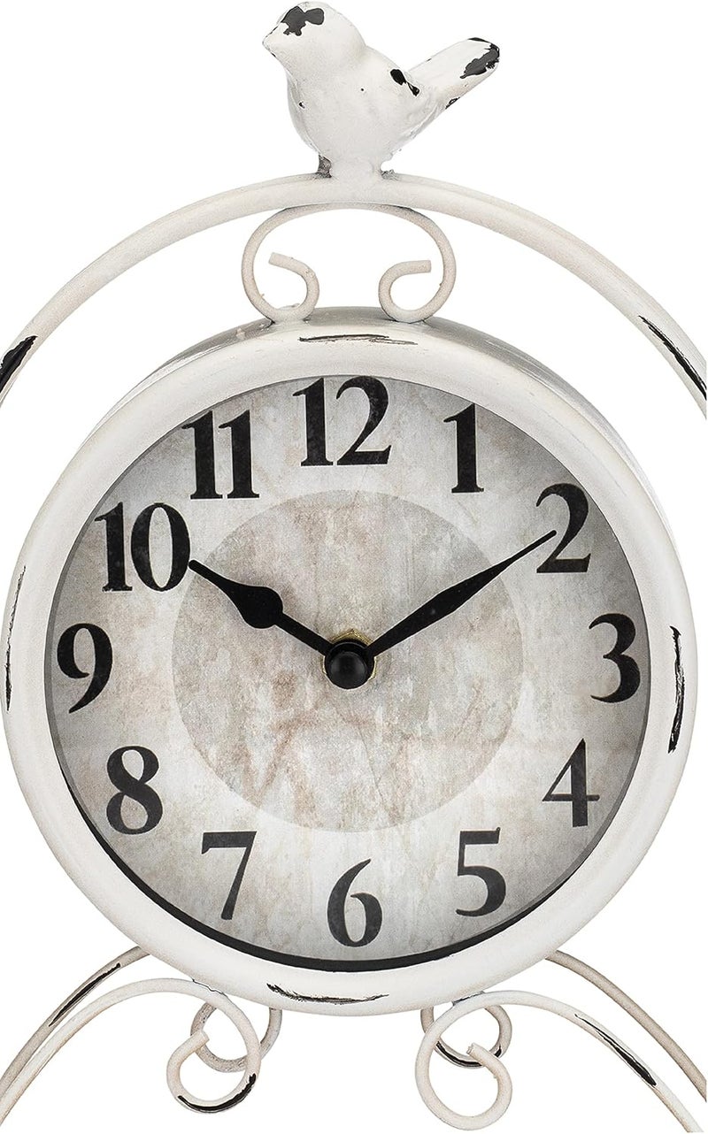 Westclox Vintage Style Analog QA Metal Bird Table Clock  Stylish and Unique Timekeeping - Image 3