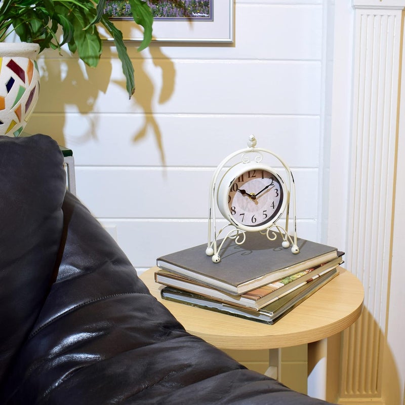 Westclox Vintage Style Analog QA Metal Bird Table Clock  Stylish and Unique Timekeeping - Image 4