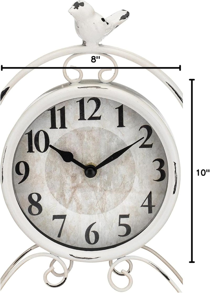 Westclox Vintage Style Analog QA Metal Bird Table Clock  Stylish and Unique Timekeeping - Image 5
