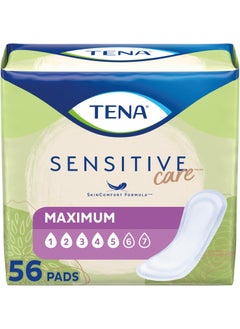 Tena TENA Sensitive Care Maximum Absorbency Incontinence/Bladder Control Pad for Women, Regular Length, 56 Count 