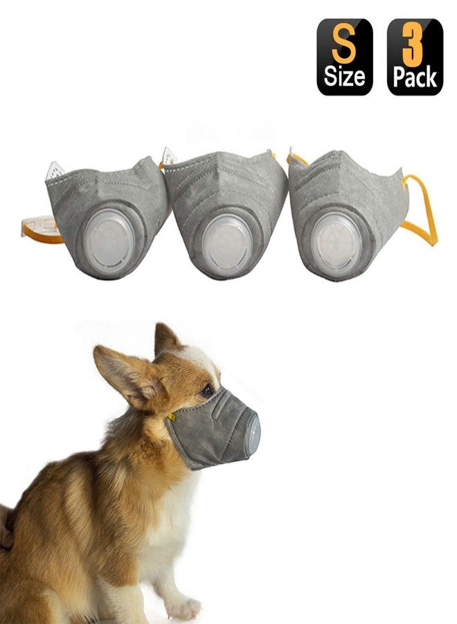 Yeebline Dog Respirator Muzzle, Yeebline 3-Pack Adjustable Breathable Dog Protective Muzzle Pet Mouth Cover to Protect Pets from Automobile Exhaust, Pollen, Fog, Dust, Secondhand Smoke (S) - Image 1