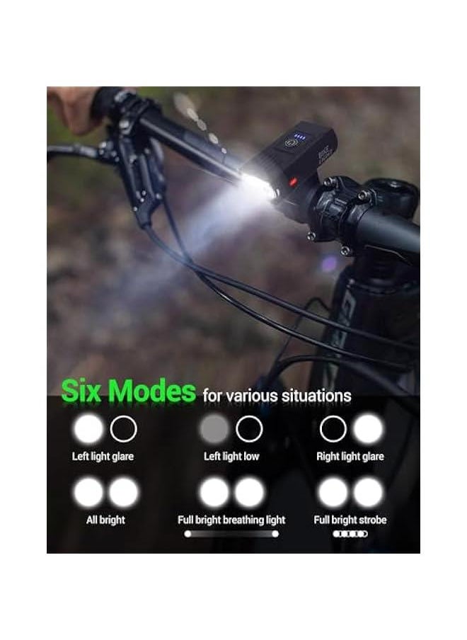 Generic Bike Light, High Lumens Super Bright Bicycle Lite, 6+4 Modes USB Rechargeable Bike Headlight & Taillight Set, Waterproof Safety Bike Front & Rearlight for Road, Mountain, Night Riding  - Image 3