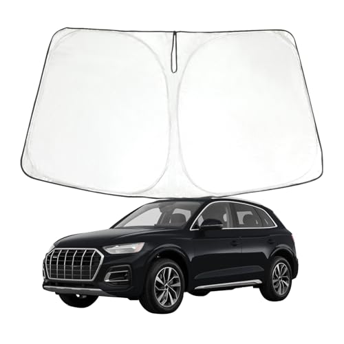 Foldable Windshield Sun Shade fit for Audi Q5 SQ5 2025 2024 2023 2022 2021 2020 2019 2018 Front Window Q5 Sunshade Sun Visor Cover Blocks UV Rays Keep Your Car Cooler