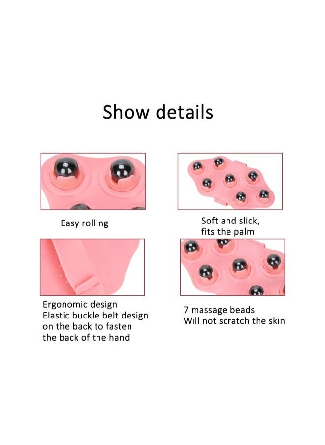 Generic - Palm Shaped Massage Glove, Manual Glove Massager with 7 360-degree Magnetic Roller Balls, Hand Held Deep Tissue Manual Massager for Full Body Massage - Image 1