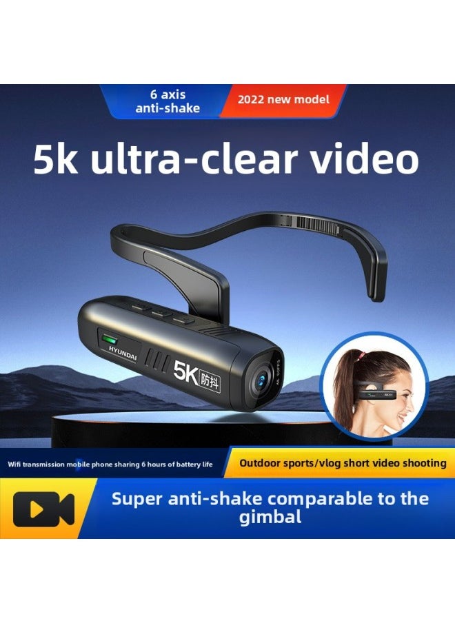 Generic Head Camera 5K HD Ear-hanging Recorder Motorcycle Riding Outdoor Live Video Recorder Sports Camera-Body Color:5k Ultra-clear Enhanced Anti-shake-package Four  - Image 1