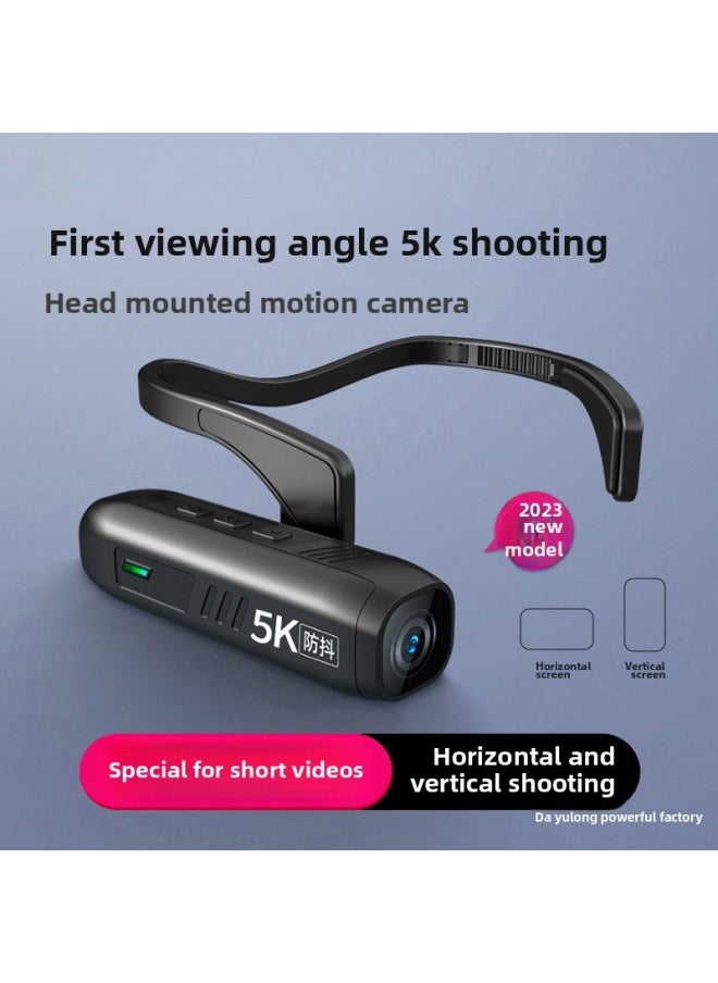 Generic Head Camera 5K HD Ear-hanging Recorder Motorcycle Riding Outdoor Live Video Recorder Sports Camera-Body Color:5k Ultra-clear Enhanced Anti-shake-package Four  - Image 4