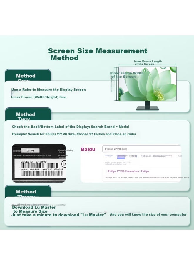 Mryc Blue Light Blocking Screen Protector For Desktop And Laptop, Anti-Glare Radiation Protection Film, Eye Protection Blue Light Filter, Acrylic Hanging 13.3 Inch 16:10 Screen Guard - Image 4