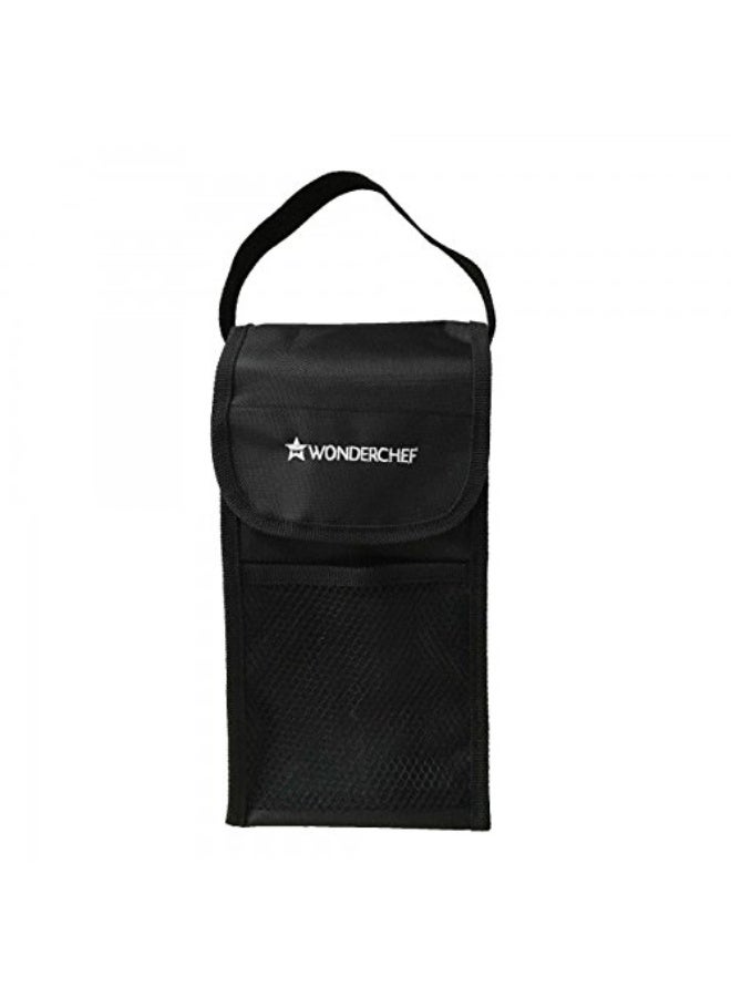 Wonderchef Easy Carry Fabric Lunch Box, Black - Image 1