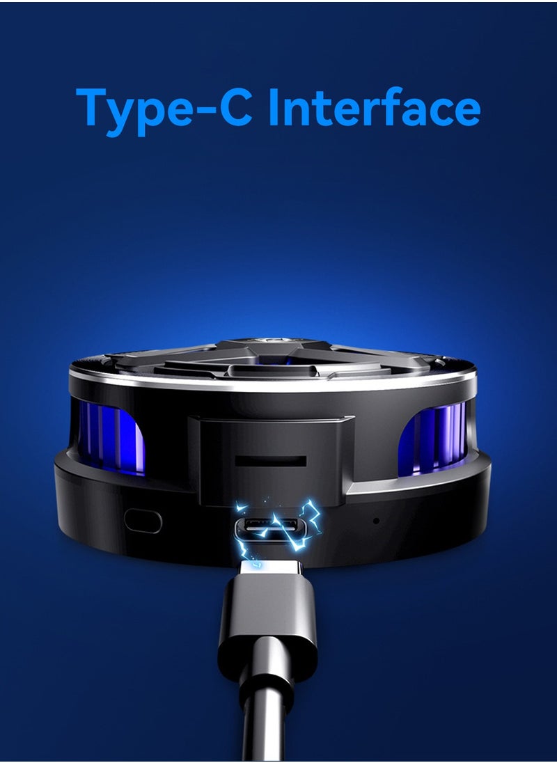 Magnetic Cell Phone Cooler,15W Magnetic Fast Charger,Game Semiconductor Cool with LED Temperature Display,for Gaming and Live Streaming Cellphone Radiator