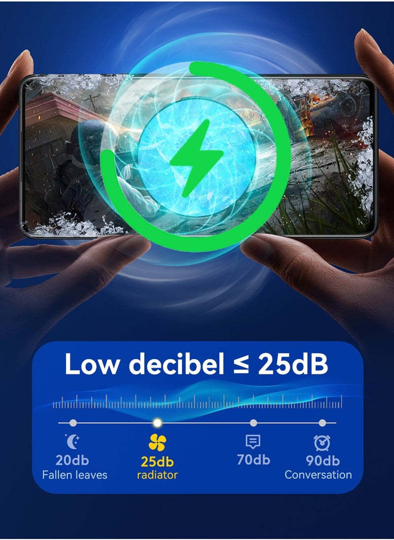 Magnetic Cell Phone Cooler,15W Magnetic Fast Charger,Game Semiconductor Cool with LED Temperature Display,for Gaming and Live Streaming Cellphone Radiator
