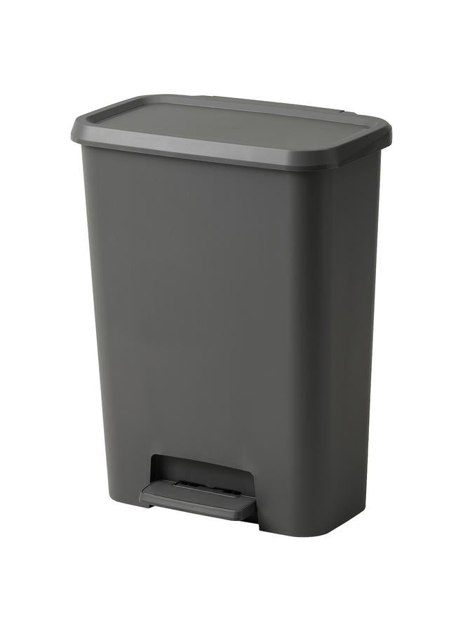 زبون سلة المهملات ذات الدواسة، رمادية داكنة، 50 لترًا - Image 1