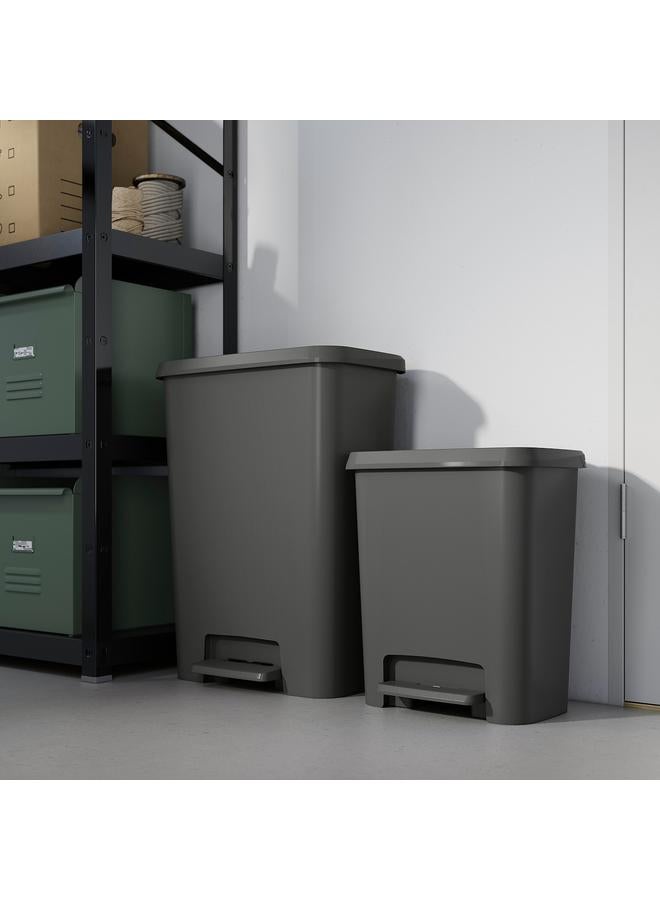 زبون سلة المهملات ذات الدواسة، رمادية داكنة، 50 لترًا - Image 3