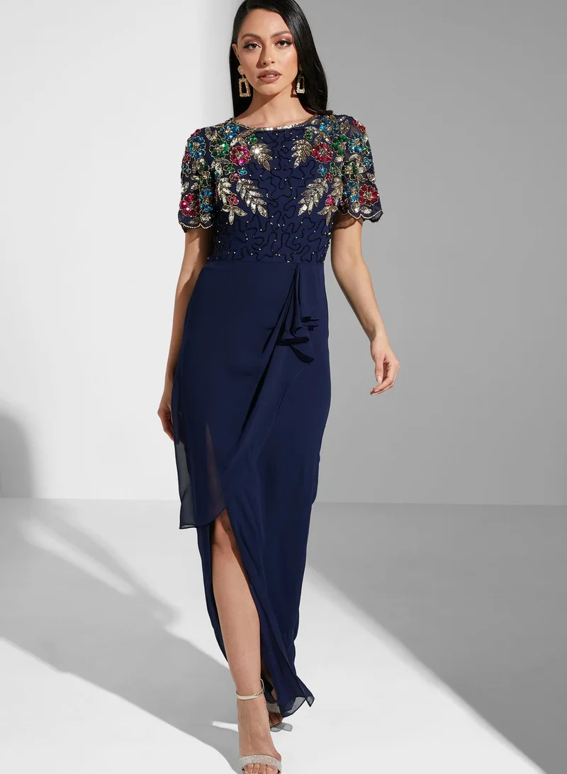 Virgos Lounge Ariann Asymmetric Shirred Dress