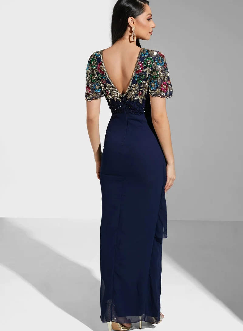 Virgos Lounge Ariann Asymmetric Shirred Dress