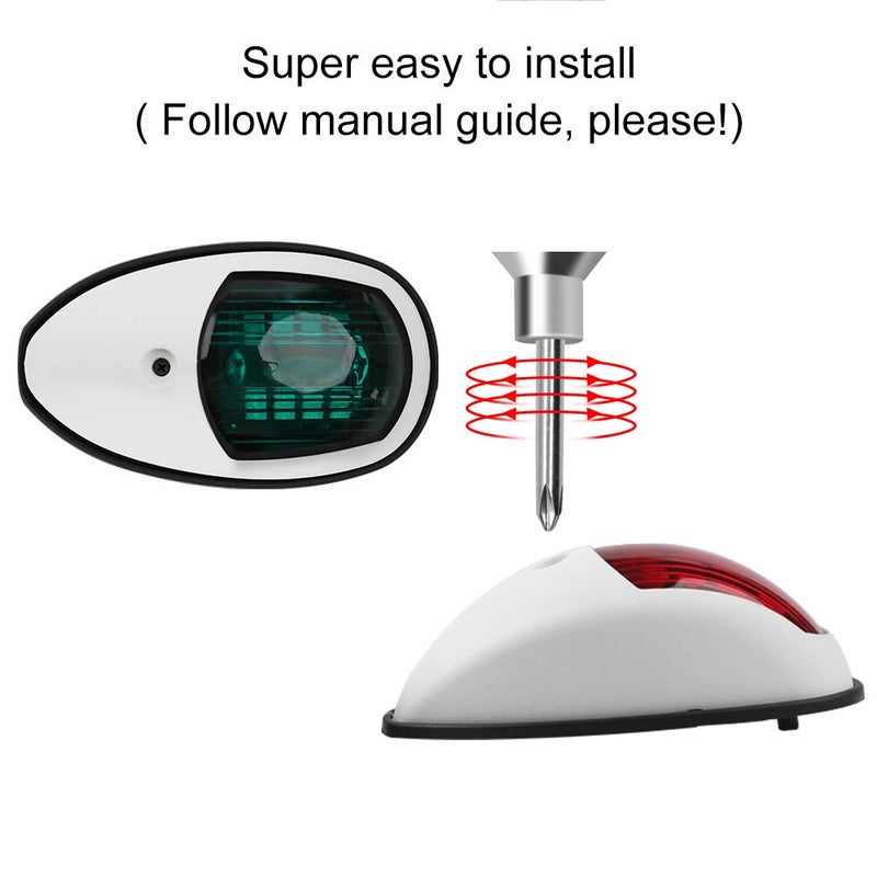 Sebnux Boat Navigation Light, Marine Navigation Lights, Bow Light for Boats Led. Ideal for Pontoon and Small Boat (White) - Image 4