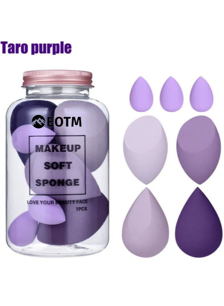EOTM 7 In 1 Foundation Blending Multi-color Latex Free Washable Makeup Soft Sponge - Image 4