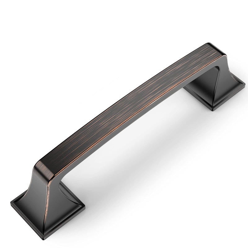 Amerdeco 10 Pack Kitchen Cabinet Handles Oil Rubbed Bronze Cabinet Pulls 3.75 Inch(96mm) Hole Center Cabinet Hardware for Bathroom Drawer Pulls Dresser Pulls AM0002 - Image 2