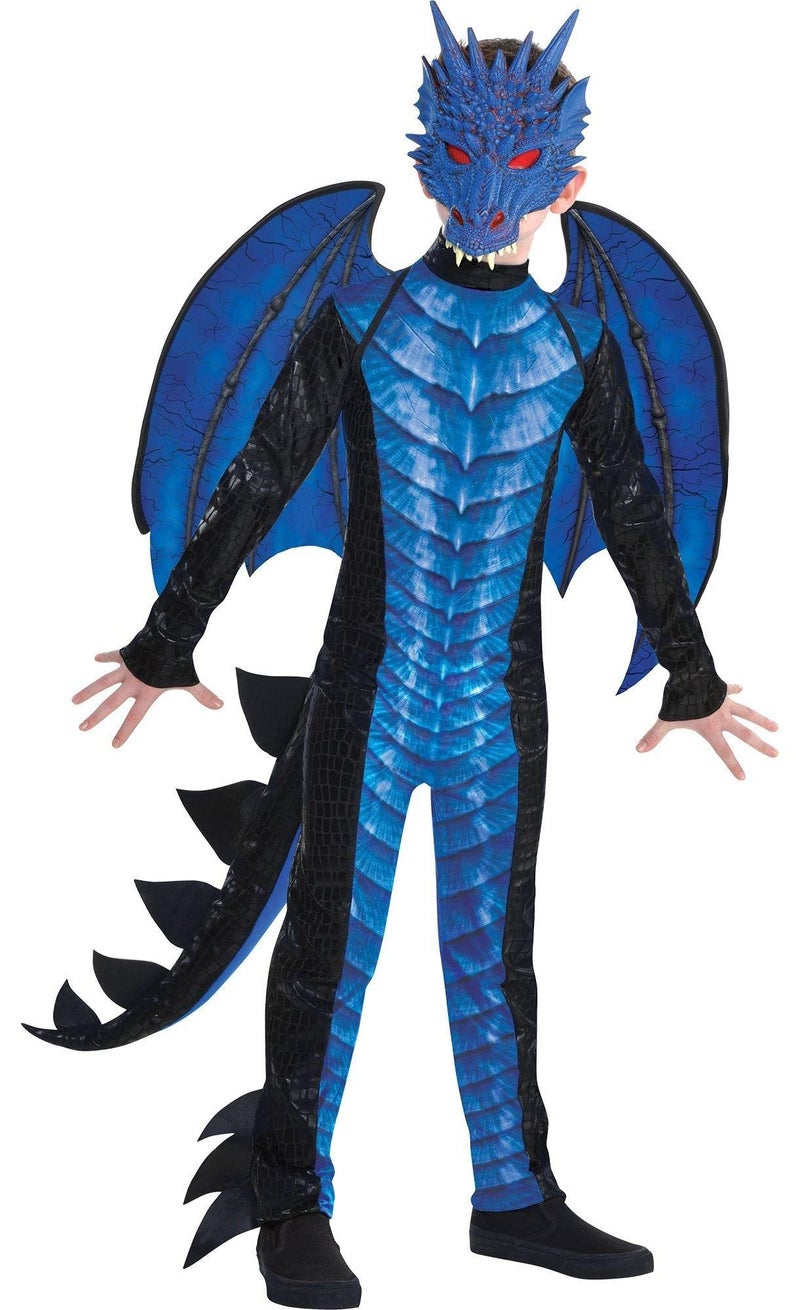 Amscan Deadly Dragon Costume for Boys Includes Jumpsuit Tail and Mask Medium