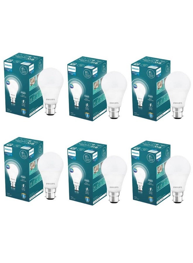 Philips مصباح LED بحساس حركة B22 من فيليبس | ضوء حساس حركة للمنزل | مصباح LED بحساس حركة | أبيض كريستالي، عبوة من 6 - Image 1