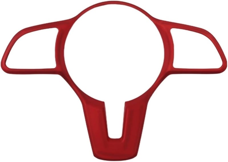 QASULER Matte Red Steering Wheel Button Trim Frame for Mercedes-Benz - Image 1