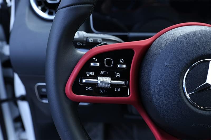 QASULER Matte Red Steering Wheel Button Trim Frame for Mercedes-Benz - Image 4