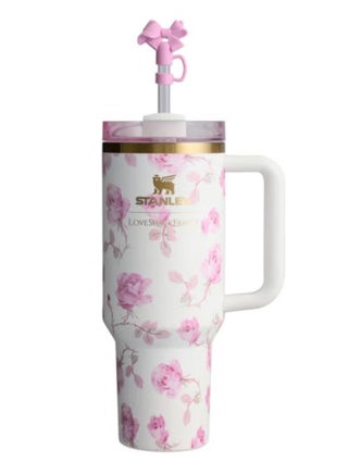 Stanley x LoveShackFancy Quencher 40OZ Ribbon Rosa,Presented in Elegant Gift-Ready Packaging - view 2