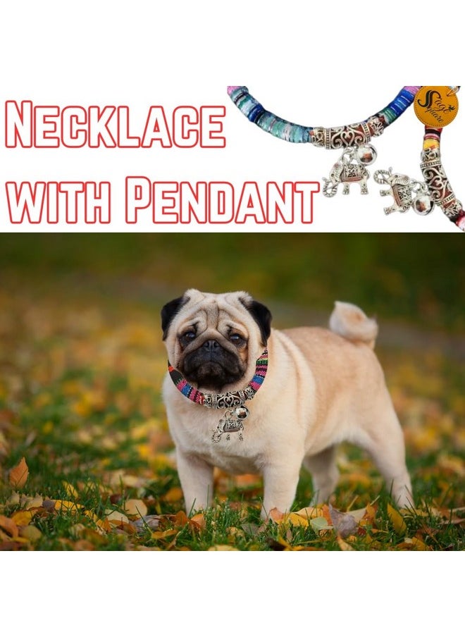 Sage Square Elegant Dog Necklace With Stylish Pendant For Your Fashion-Forward Pet, Antique Pendant Necklace For A Touch Of Vintage Elegance And Charm, Trendy Accessories And Fashionable Looks (Large)  - Image 4