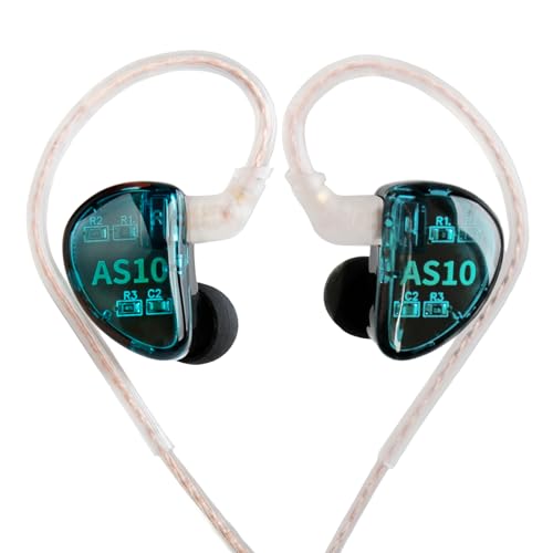 Kinboofi KZ AS10 Pure 5 Balanced Armature 5BA Earphone, Musician in Ear Monitor Headphone High Fidelity HiFi Headset (with Microphone, Green)… - Image 1