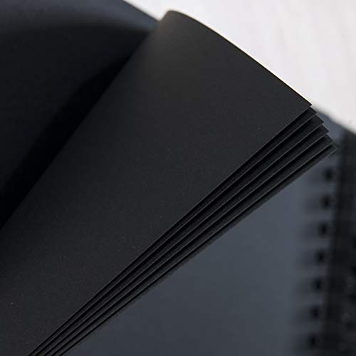Gearchic 8 x 8 Inch Small DIY Scrapbook Photo Album with Cover Photo 80 Pages Hardcover Craft Paper Photo Album for Guest Book, Anniversary, Valentines Day Gifts (Black, 8 x 8 inch) - Image 5