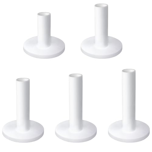 ZNBSIXP Rubber Golf Tees for Mats,Unbreakable Stable Driving Range Tees for Golf Simulator Practice Mats,5-Piece Mixed Size Set(White) - Image 1