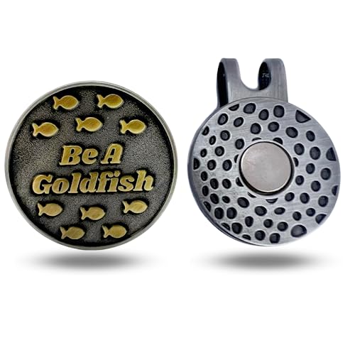 Full Metal Markers Be a Goldfish Magnetic Metal Golf Ball Marker with Hat Clip for Men and Women - Unique Marker for Putting Green - Golf Accessories - 1 Ball Marker + 1 Hat Clip - Image 2
