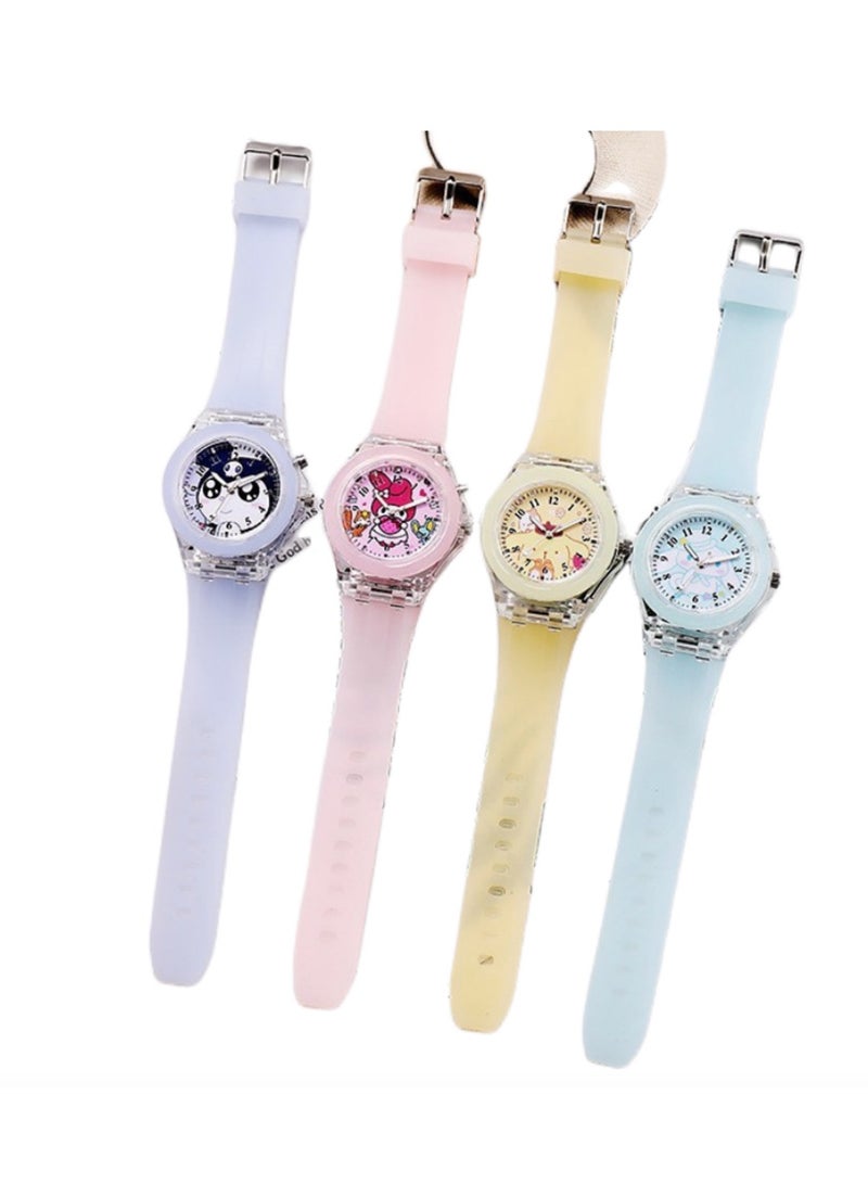 4 Kids  Watch Bracelet Luminous with 3D Cartoon Silicone Children Toddler Wrist Watch  Little Child Toys for Girls Kids Time Teaching Easy to Read Time Clearly at Night - Image 1