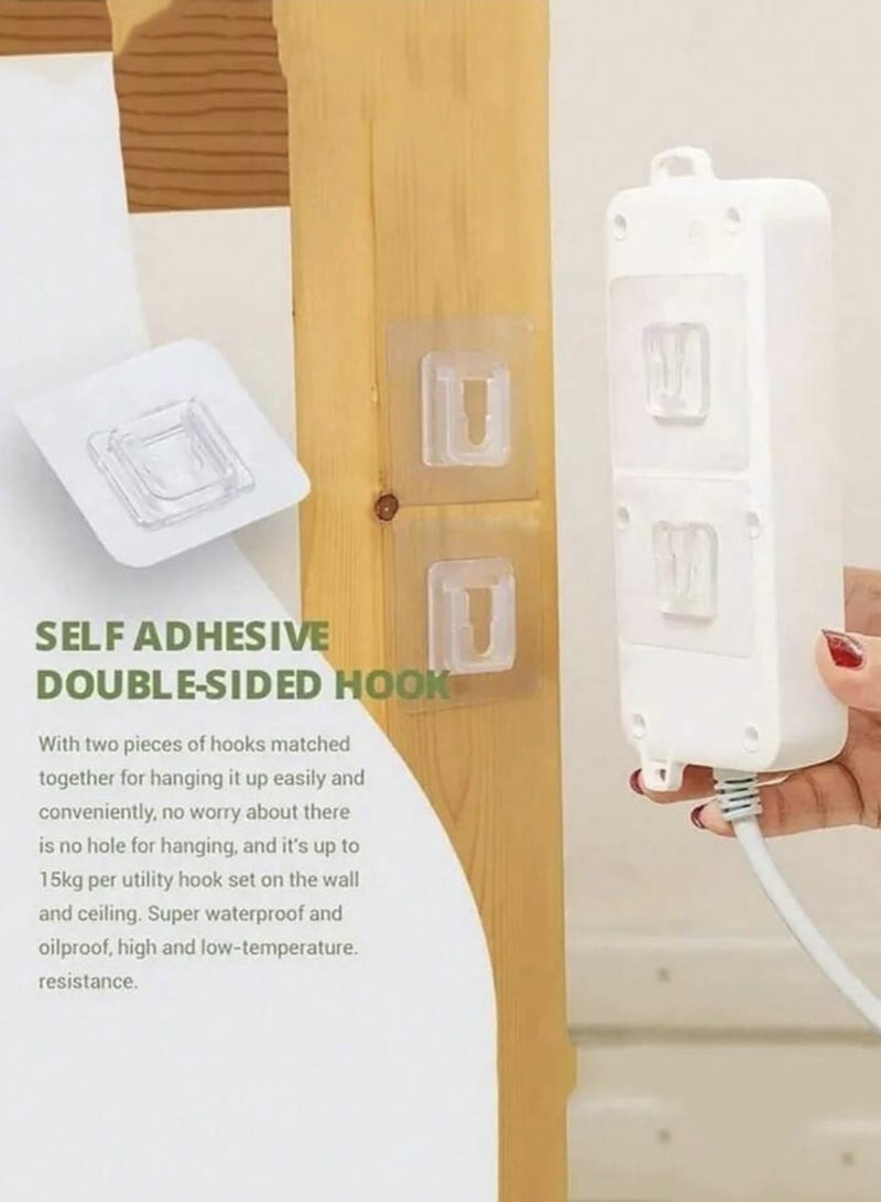 5 Pairs Multi-purpose Double Sided Wall Adhesive Tape, Strong Wall Adhesive for Electrical Plug, Router, Storage, etc. - Image 3