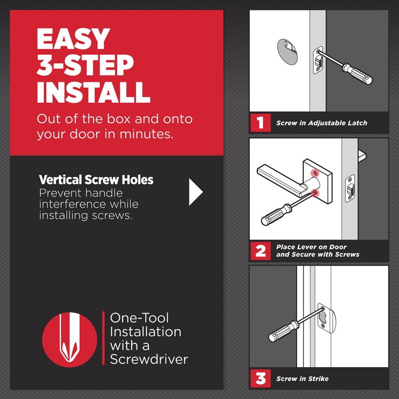 Kwikset Halifax Keyed Storeroom Entry Door Handle with Lock and Key, Secure Keyed Reversible Lever Exterior, Front Entrance and Bedrooms, Matte Black, Pick Resistant SMT Rekey Security and Microban - Image 5