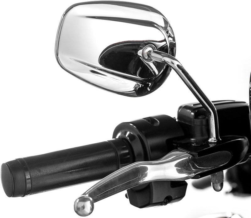 Mofun 8mm Chrome Tapered Mirrors for Harley Models - Image 1