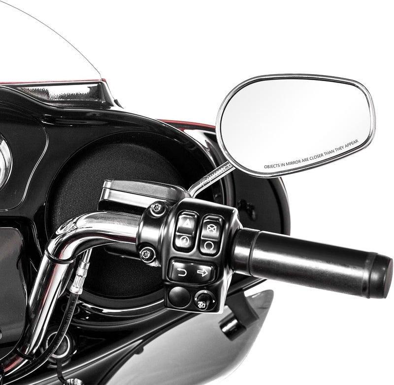 Mofun 8mm Chrome Tapered Mirrors for Harley Models - Image 3
