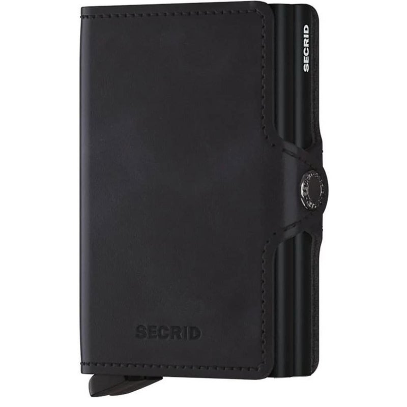Secrid Twinwallet Vintage Black Leather Wallet - Image 1