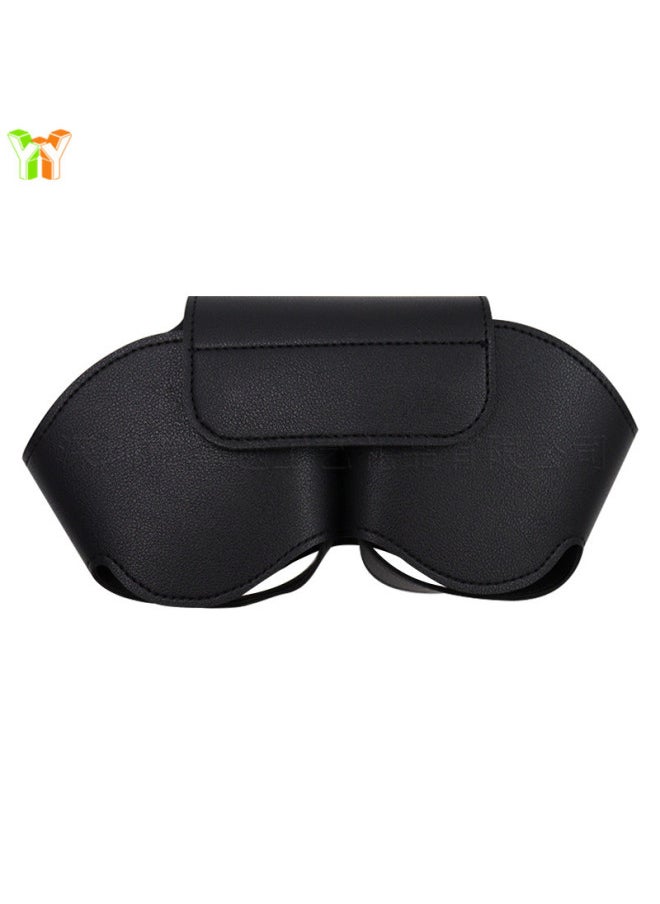 Generic - A Korean PU Leather Bluetooth Headset Storage Bag For Airpods Max Headset Protective Cover-Color:Black-Model:airpods Max - Image 1