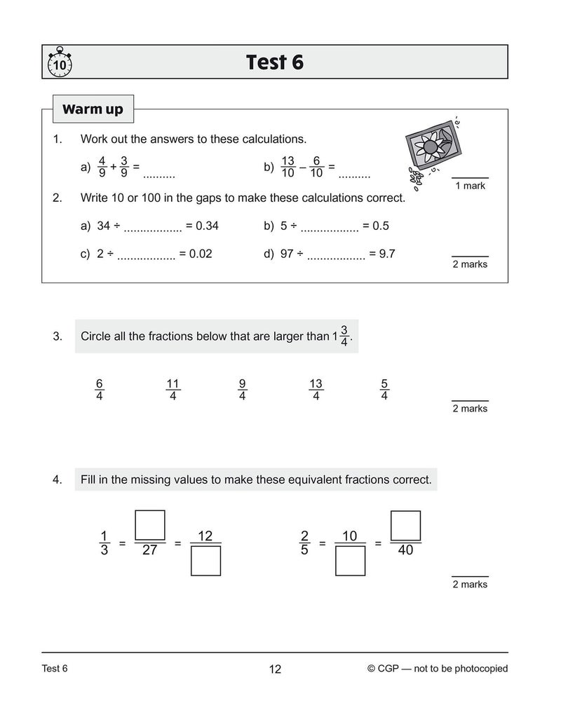 New Ks2 Maths 10Minute Tests Fractions Decimals And Percentages Year 5 Perfect For Catching Up A - Image 2