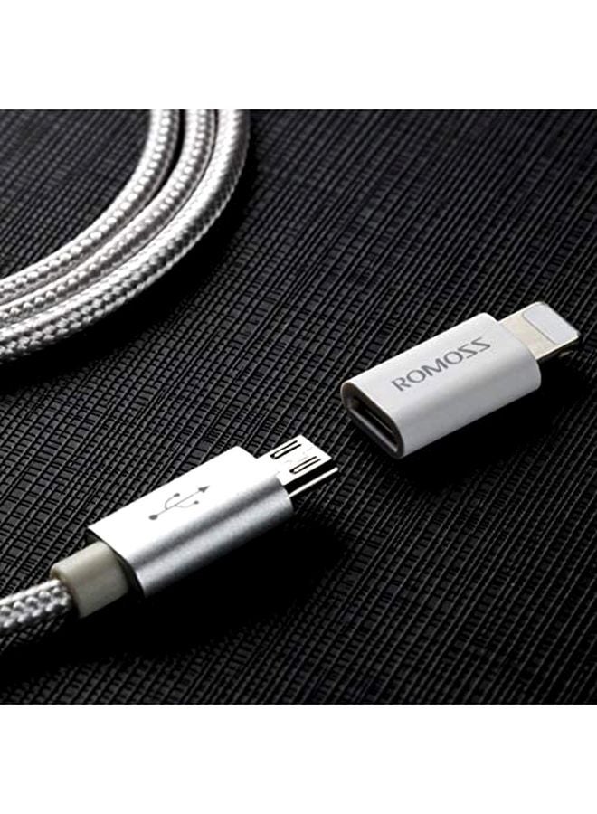 ROMOSS Lightning to Micro USB Adapter White - Image 2