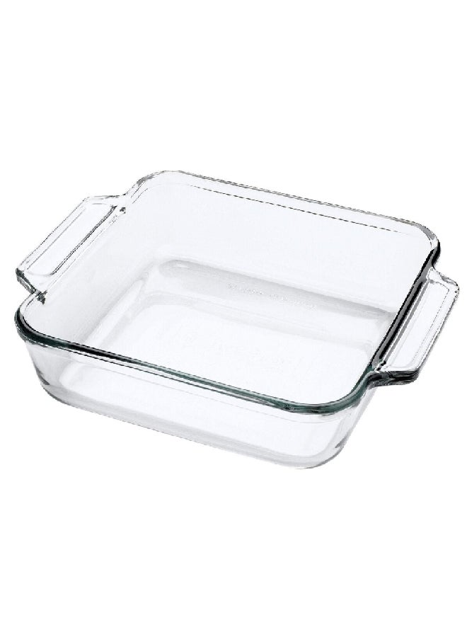 أنكور هوكينغ إسينشيلز صحن كيك زجاج مربع متوافق مع الميكروويف وغسالة الصحون شفاف 2 كوارت 67522L20 - Image 2