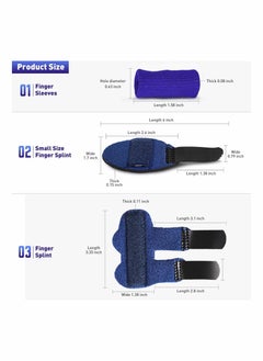 Y&D Finger Splint, Set of 2 Trigger Brace with 10 Nylon Sleeves for Pain Relief and Sport Injuries, Swelling Tendon Release Relieving Stiffness Sprained Knuckles (Blue)  - Image 2