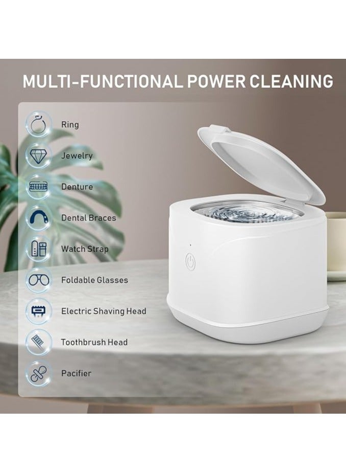 AROAQ 49KHZ Ultrasonic Cleaner Portable Jewellery Cleaner Ultrasonic Jewelry Cleaning Machine with 220ML Tank for Retainer Mouth Guard Dentures Aligner Watch Ring  Diamond Dental & Travel Use - Image 4