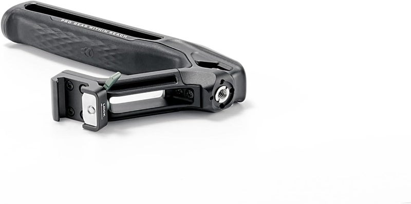 Tilta Xeno Top Handle for Filmmakers & Cameras - Black | Aluminum Alloy and Silicone Build | 1/4″-20 and 3/8″-16 Threads w/Locating Points | Safety Release Pin | Comfortable Handling (NATO) - Image 3