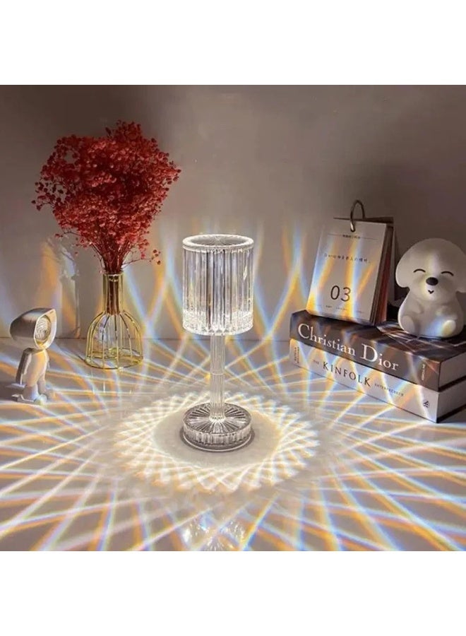 سونيك أباجورة اكريلك كرستال LED تعمل باللمس بثلاث اضاءات مختلفة مع امكانية التحكم في سطوعها - Image 3