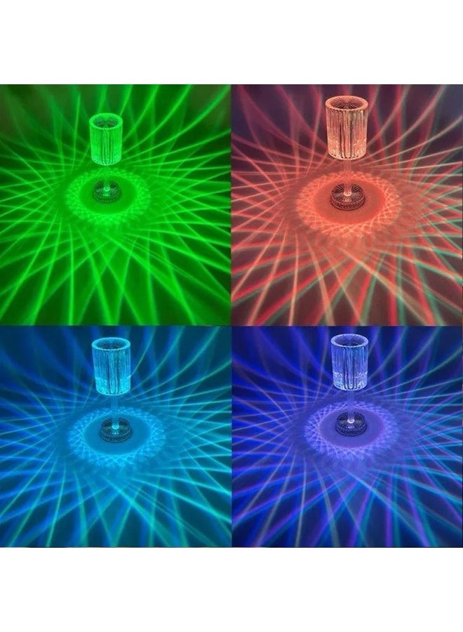 سونيك أباجورة اكريلك كرستال LED تعمل باللمس بثلاث اضاءات مختلفة مع امكانية التحكم في سطوعها - Image 5