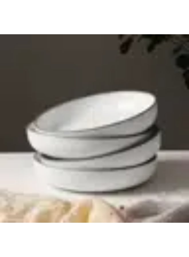 Famiware Nature Series 4 Piece Pasta Bowls Set, Snowy White - Image 4