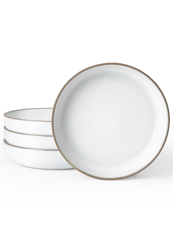 Famiware Nature Series 4 Piece Pasta Bowls Set, Snowy White - Image 1