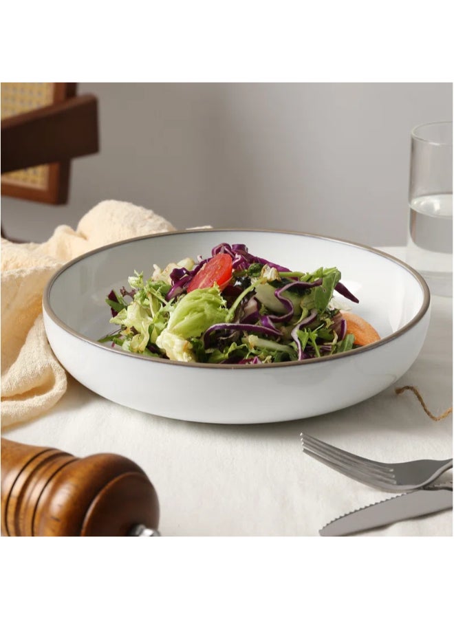 Famiware Nature Series 4 Piece Pasta Bowls Set, Snowy White - Image 3